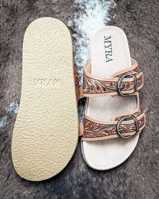 Willow Bloom Western Hand - Tooled Sandals by Myra Bag – Women's Shoes from Bronco Western Supply Co.