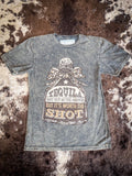 Worth The Shot Graphic Tee - Gray - Apparel - Lotus Fashion - Bronco Western Supply Co.