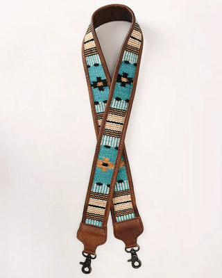 Woven West Saddle Blanket and Leather Bag Strap – Accessories from Bronco Western Supply Co.