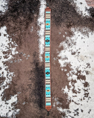 Woven West Saddle Blanket and Leather Bag Strap – Accessories from Bronco Western Supply Co.