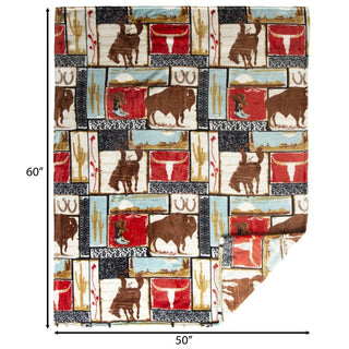 Wrangler Vintage Western Travel Blanket – Home Decor from Bronco Western Supply Co.