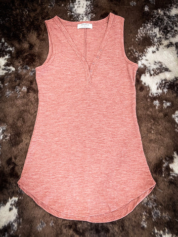Tumbleweed Button Tank - Mauve
