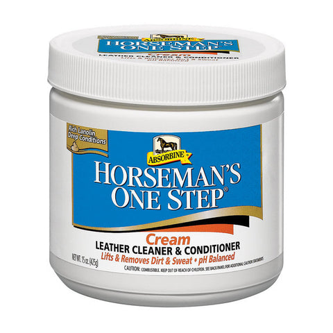 Horseman's One Step Leather Cleaner & Conditioner Cream Grooming Absorbine Bronco Western Supply Co. 