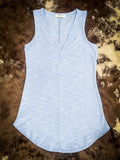 Tumbleweed Button Tank - Spring Blue