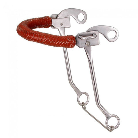 Kelly Silver Star Braided Leather Nose Hackamore Bits Tough 1 Bronco Western Supply Co. 