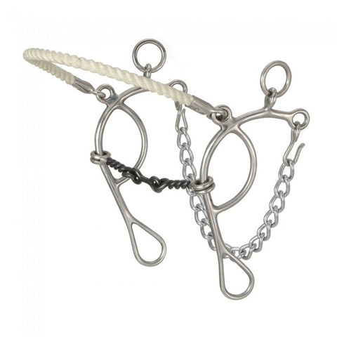 Kelly Silver Star 3-Piece Dogbone Mouth Rope Nose Combination Bits Tough 1 Bronco Western Supply Co. 