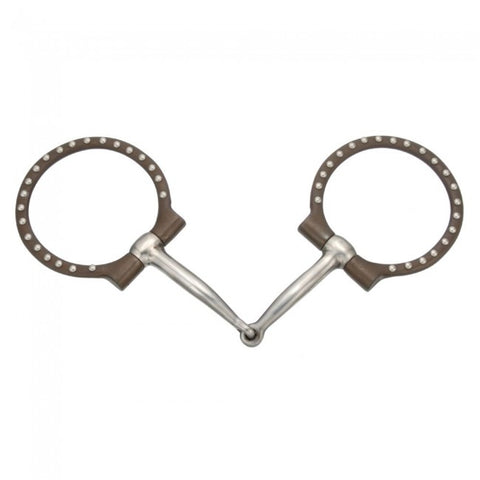 Kelly Silver Star Off-Set Dee w/ Dots Snaffle Bits Tough 1 Bronco Western Supply Co. 