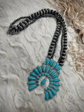 Monster Squash Blossom Naja Style Natural Turquoise Necklace Jewelry Bronco Western Supply Co. Bronco Western Supply Co. 