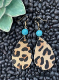 Searcy Leopard Turquoise Earrings Jewelry Bronco Western Supply Co. Bronco Western Supply Co. 