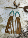 Winslow Beaded Tassel Earrings - Turquoise Jewelry Bronco Western Supply Co. Bronco Western Supply Co. 