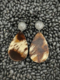 Dover Concho Cowhide Earrings Jewelry Bronco Western Supply Co. Bronco Western Supply Co. 