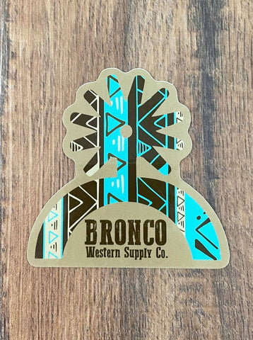 Carson Aztec Spur Up Sticker Gift Items Bronco Western Supply Co. Bronco Western Supply Co. 