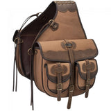 Canvas Trail Bag with Leather Accents Saddle Bags Tough 1 Bronco Western Supply Co. 