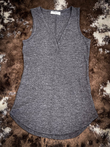 Tumbleweed Button Tank - Charcoal