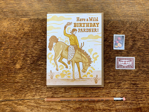 Birthday Pardner Card Gift Items Noteworthy Paper & Press Bronco Western Supply Co. 