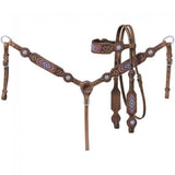 Abigail Brow Headstall & Breastcollar Set Headstalls & Accessories Tough 1 Bronco Western Supply Co. 
