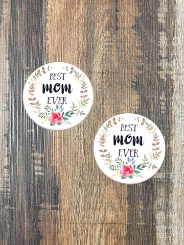 Western Car Coasters - Best Mom Ever Gift Items Bronco Western Supply Co. Bronco Western Supply Co. 