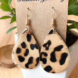 Meriden Leopard Teardrop Earrings Jewelry Bronco Western Supply Co. Bronco Western Supply Co. 