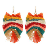 Boho Tied Fabric Earrings - Multi Jewelry Bronco Western Supply Co. Bronco Western Supply Co. 