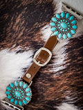 Maisie Western Style Apple Watch Turquoise and Leather Bands Accessories Bronco Western Supply Co. Bronco Western Supply Co. 
