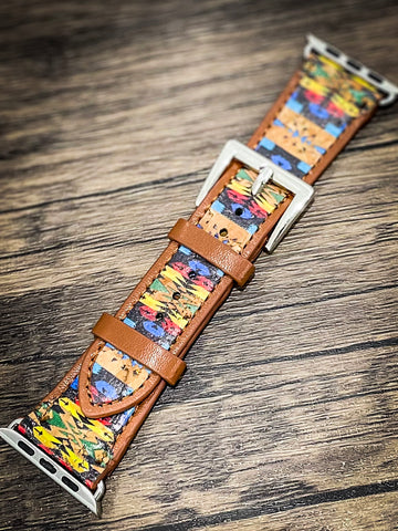 Navajo Pattern Apple Watch Bands - Sand Gift Items Bronco Western Supply Co. Bronco Western Supply Co. 