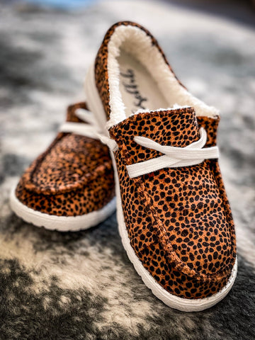 Gypsy Jazz Addison Velvet cheetah Sherpa Lined Sneakers Women's Shoes Gypsy Jazz/Very G Bronco Western Supply Co. 