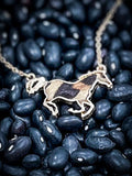 Lucky Leather Horse Pendant Necklace
