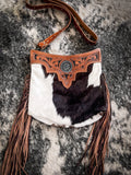Myra Bag - Monochromatic Tassels Hand-Tooled Hairon Bag