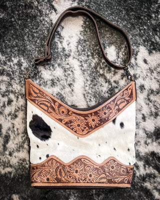 Coco & Cream Hand-Tooled Bag by Myra Bag