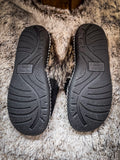 Women’s Selene Black Faux Suede with Aztec Trim Clog Slippers