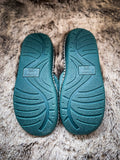 Women’s Selene Teal Faux Suede with Aztec Trim Clog Slippers