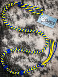 Paracord Breakaway Roping Neck Rope/Over and Under Whip-Blue/Yellow