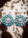 Buffalo Coin Stud Earrings