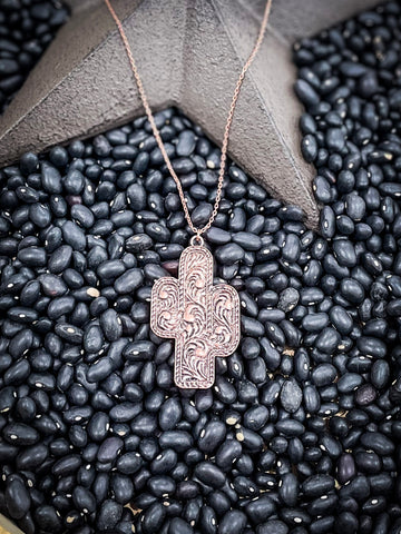 Autumn Western Cactus Necklace