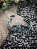 Falcon Feather Semi Hoop Earrings