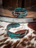 Falcon Feather Semi Hoop Earrings
