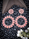 Anna Pink Circle Post Earrings