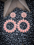Anna Pink Circle Post Earrings