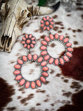 Anna Pink Circle Post Earrings