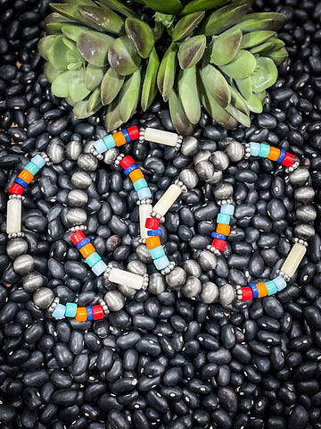 Magic Navajo Pearl Stackable Stretch Bracelet