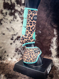 Tacktical Boots & Bells - Leopard and Turquoise