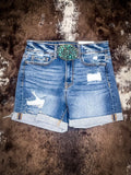 Laredo Distressed Denim Shorts