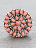 Coral Stone Circle Phone Grip Gift Items Bronco Western Supply Co. Bronco Western Supply Co. 