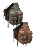 Canvas Trail Bag with Leather Accents Saddle Bags Tough 1 Bronco Western Supply Co. 