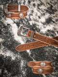 Myra Bag - Birch Hand-Tooled Leather Belt