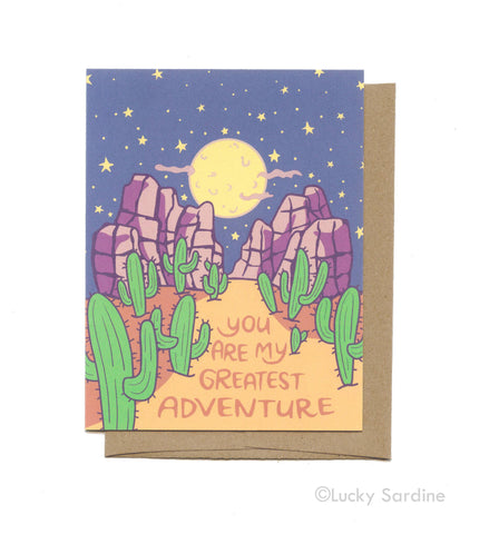 Greatest Adventure, Desert Love Greeting Card Gift Items Lucky Sardine Bronco Western Supply Co. 