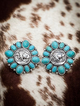 Buffalo Coin Stud Fashion Earrings – Jewelry from Bronco Western Supply Co.