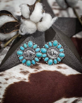Buffalo Coin Stud Fashion Earrings – Jewelry from Bronco Western Supply Co.