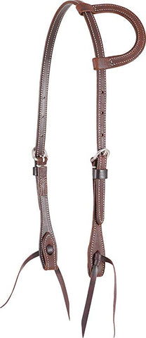 Martin Saddlery Slip Ear Headstall - Double Stitched Chestnut Headstalls & Accessories Martin Saddlery Bronco Western Supply Co. 