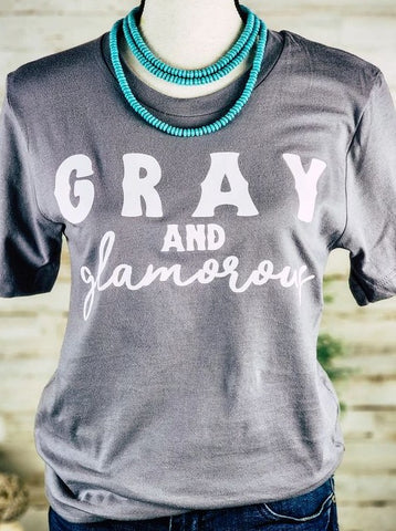 Gray and Glamorous Short Sleeve Graphic Tee
